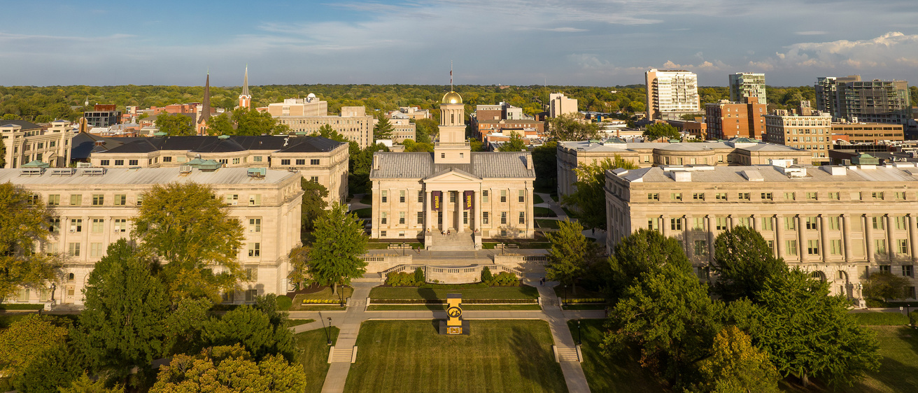 aerial of pentacrest